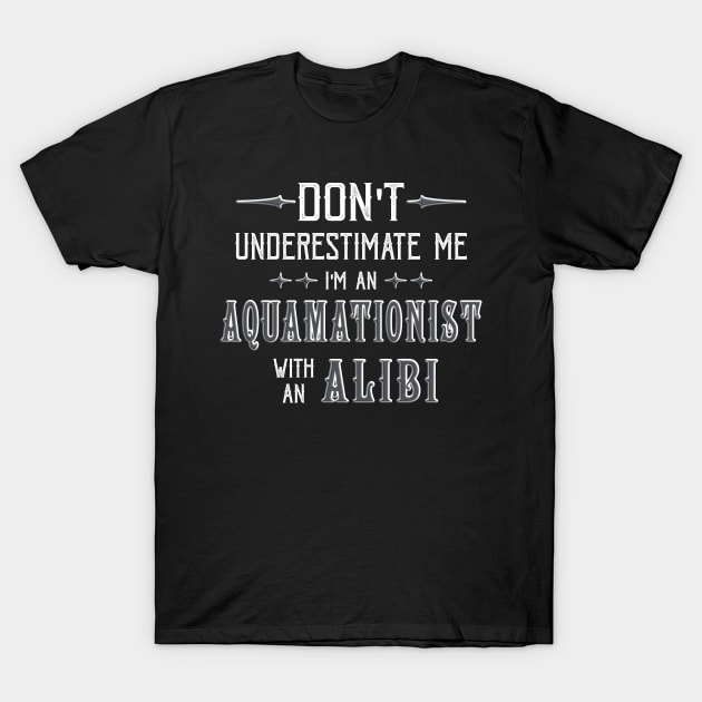 Funny Cremation Aquamation Alibi Saying T-Shirt by Graveyard Gossip